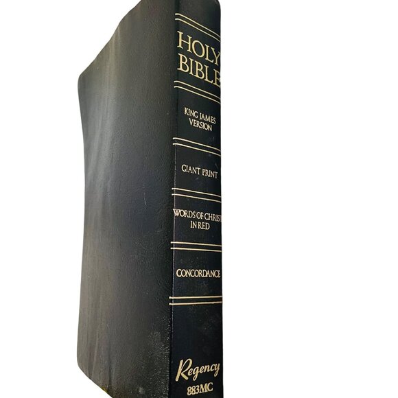 Regency 883MC Holy Bible King James Version Black Leather Bound Concordance 9" x - Picture 4 of 13